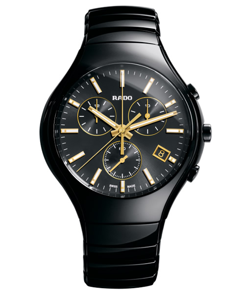 Rado TRUE Men's Watch: Automatic Chronograph, Black Diver Case, Sapphire Crystal