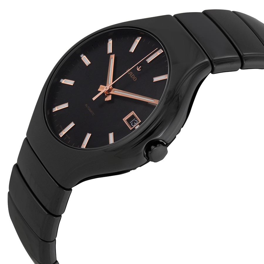 Rado TRUE Automatic Chronograph Mens Watch - Jet Black Face 44mm Stainless Steel Water Resistant