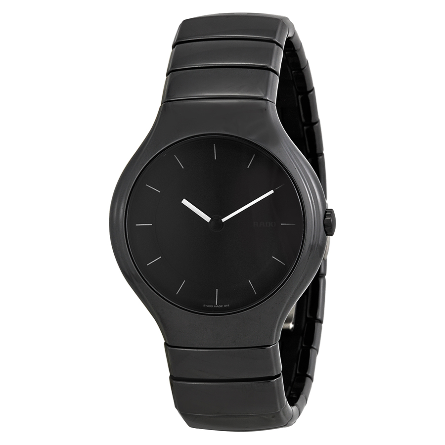 Rado TRUE Chronograph Automatic Men's Watch - Jet Black Face, Stainless Steel, 40mm