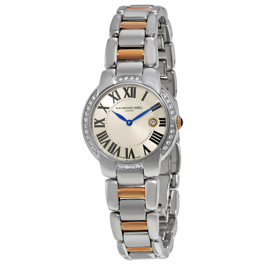 Raymond Weil Jasmine 5229-S5S-00659 Imitation Swiss Steel Mesh Case Silver Watch with White Mother-of-Pearl Dial