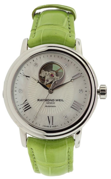Raymond Weil Maestro Skeleton Dial Pearl Mother of Pearl Automatic Women's Watch