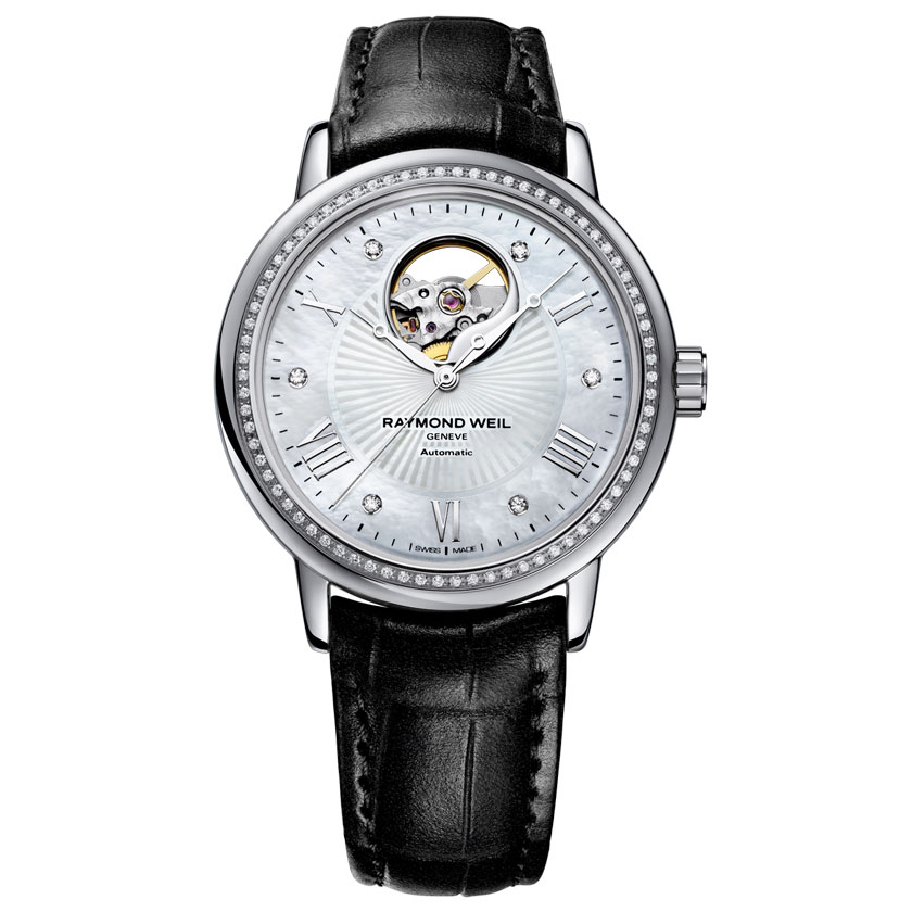 Raymond Weil Maestro Skeleton Dial Mother of Pearl Watch 2827