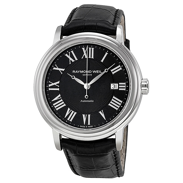 Raymond Weil Maestro Clone 28mm Black Roman numeral Quartz Mens Watch - Automatic