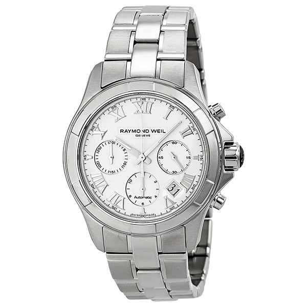 Raymond Weil Parsifal 7260-ST-00308 Automatic White Dial Steel Bracelet 41mm Chronograph Replica Watch