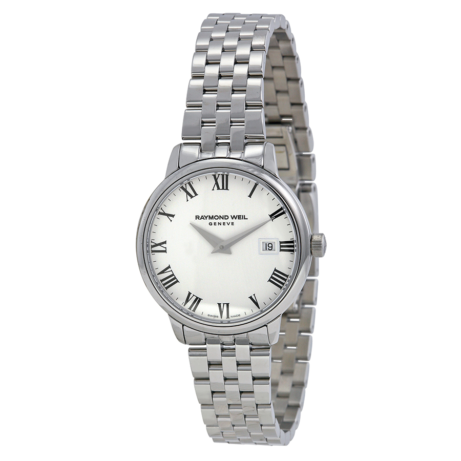 Raymond Weil Toccata RW-5988 Clone 3ATM Swiss Quartz Watch - Polished Silver Case & Brown Dial