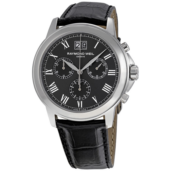 Raymond Weil Tradition Chronograph Automatic Steel Black Dial Watch