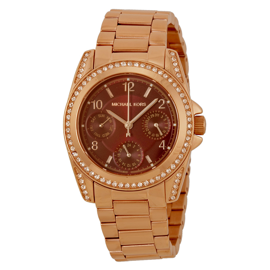 Michael Kors MK6092 Women's Watch - Elegant Gold Tone Steel Automatic Chronograph