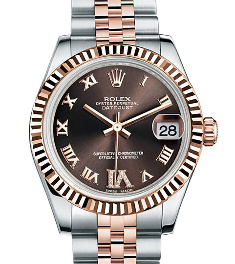 Swiss-Impressed Rolex Datejust 41mm Imitation in Gold & Diamond Accent Watch