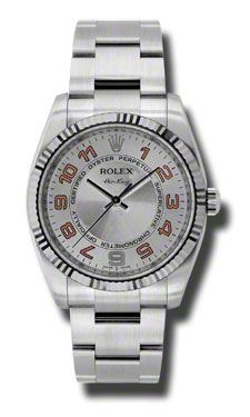 Rolex Air-King 114234 Swiss Replica Watch with Silver Dial & Oyster Band