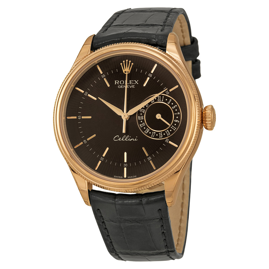 Everose Gold Rolex Cellini 50515BKSBKL - Elegance in Time, 40mm, Automatic, Elegant Black Face