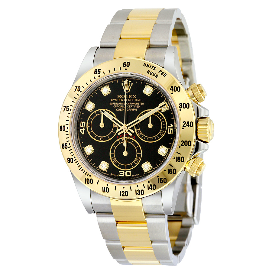 Replica Rolex Daytona 116523BKDO Black Diamond Accents Automatic Chronograph Watch