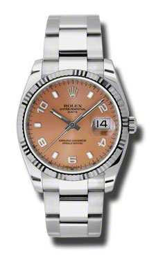 Rolex Datejust 115234PASO Automatic Swiss Clone with Polished Gold Case and Mother of Pearl Dial Watch