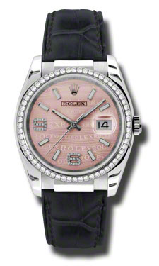 Rolex Datejust 41mm Pink Gold Wave Dial Automatic Lady's Watch