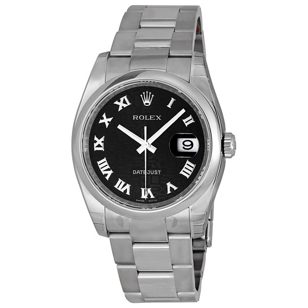 Jeweled Timepiece Rolex Datejust Black Jubilee 116200BKJRO Automatic Watch