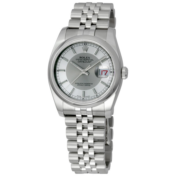 Stainless Steel Rolex Datejust 41mm Imitation Automatic Timepiece with Silver Dial