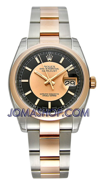Swiss Clone Rolex Datejust 116201BKPSO Black Dial Automatic Watch