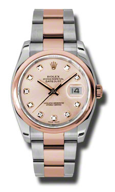 Rolex Datejust 41mm Swiss Clone Diamond Bezel Black Gold Hands