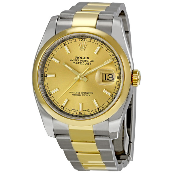 Rolex Datejust 41mm Clone Gold & Champagne Diamond Accents Watch