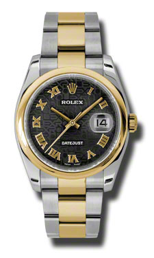 Swiss Imitation Rolex Datejust 116203BKJRO Jet Black Face Automatic Chronograph Watch