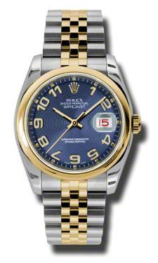 Rolex Datejust 41mm Steel & Blue Gold Dial Automatic Replica Watch