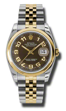 Replica Rolex Datejust Brown Leather Band Automatic Classic Watch