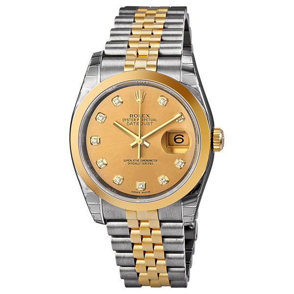 Rolex Datejust Fusion 40mm Yellow Gold Case Black Roman Dial Watch