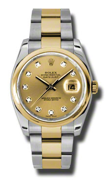 Stellar Rolex Datejust 116203CDO Dual Tone 41mm Gold Case Automatic Watch