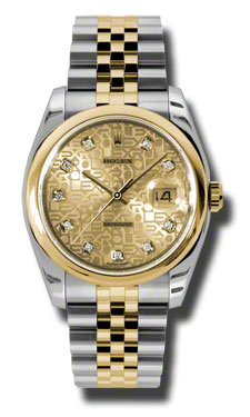 Champagne Gold Rolex Datejust Jubilee 36mm Automatic Ladies Watch