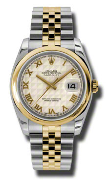 Classic Rolex Datejust 41mm IPRJ Steel & Gold Bezel Automatic Silver Dial Watch