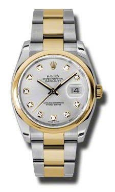 Rolex Datejust 36mm Two-Tone Silver Dial Jubilee Replica Watch