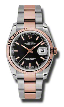 Rolex Datejust 116231BKSO Black Dial Automatic Replica Watch