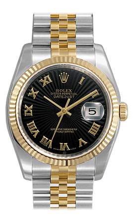 Rolex Datejust 41mm Classic Gold & Black bezel Automatic Lady's Watch