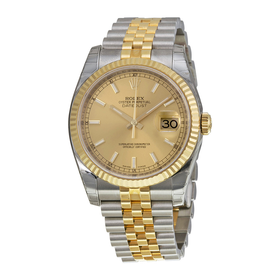 Rolex Datejust 116233 Clone 41mm Swiss Automatic Champagne Gold Watch