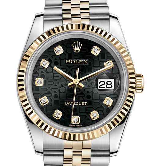 Omega Datejust Black Set Diamond Accent Automatic Steel Watch