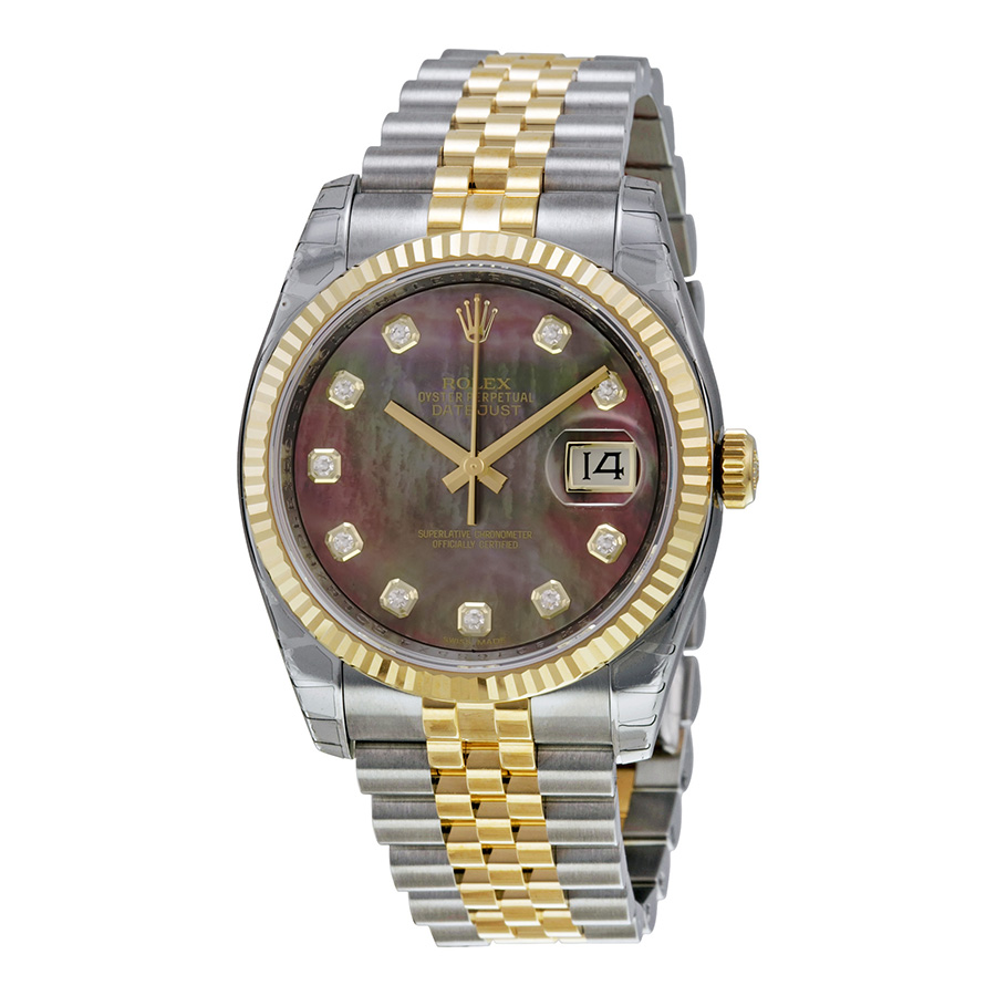Omega Datejust Black Mother of Pearl Automatic Watch - 28mm - Swiss Elegance