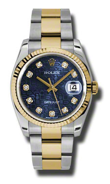 Rolex Datejust 41mm Automatic Gold & Blue Dial Masterpiece Replica Watch