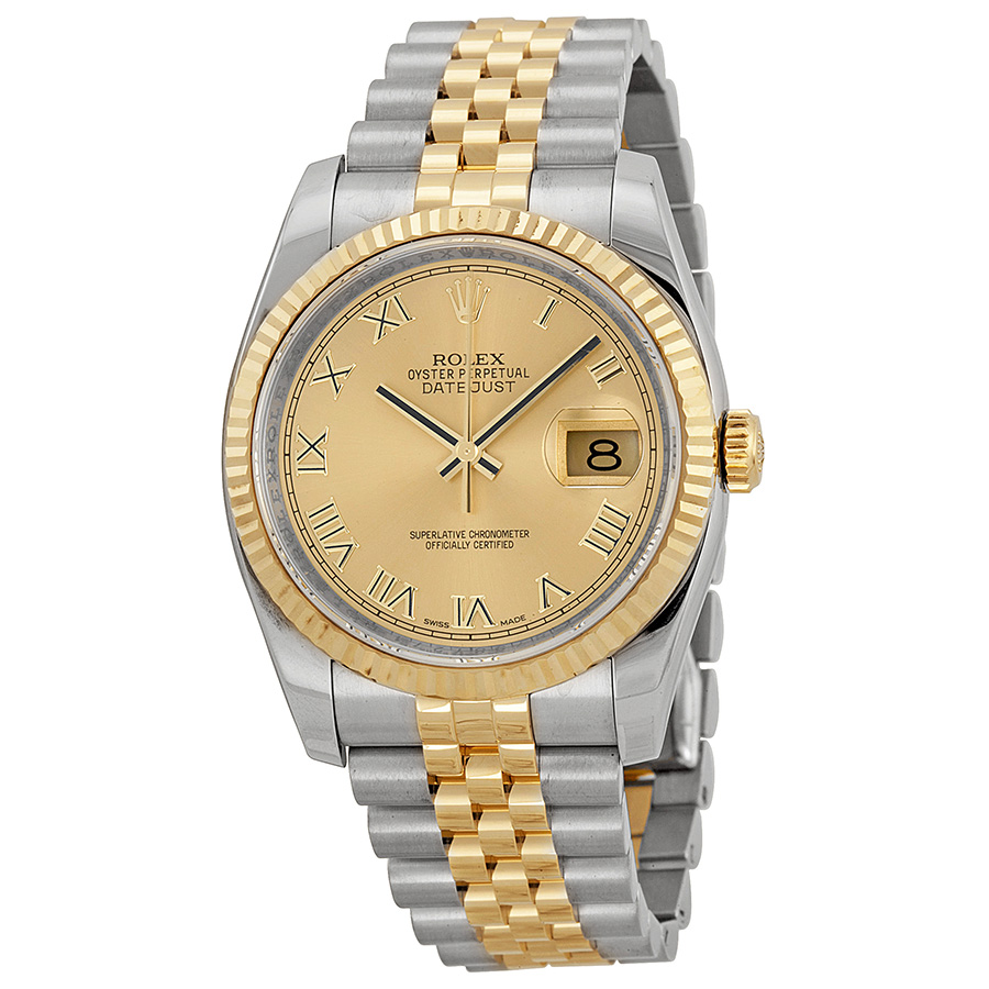 Omega Datejust 116233CHRJ: Elegant Champagne Dial Steel Watch - Replicates Luxury Timekeeping