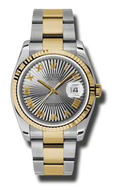 Rolex Datejust 41mm Gold & Silver Double Dial Chronograph Replica Watch