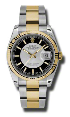 Classic Rolex Datejust 41mm Black & Silver Steel Automatic Mens Watch
