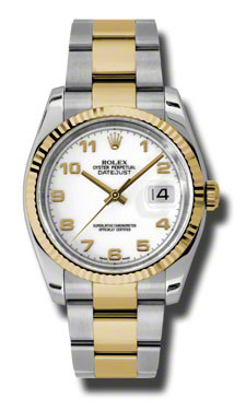 Rolex Datejust 116233WAO Fusion Steel & Gold 36mm Automatic Chronograph Watch