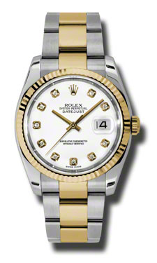 Rolex Datejust Fusion 116233WDO 36mm Gold-Plated Steel Automatic Chronograph Watch