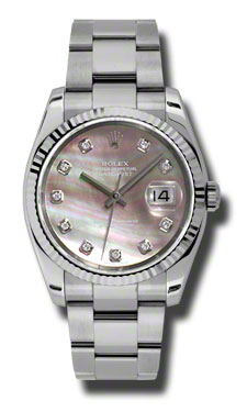 Rolex Datejust 116234BKMDO - Stainless Steel - Vintage Gold Charm - Automatic - 28mm Ladies Watch