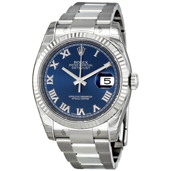 Classic Rolex Datejust 41mm Blue Sapphire Crystal Automatic Lady's Watch