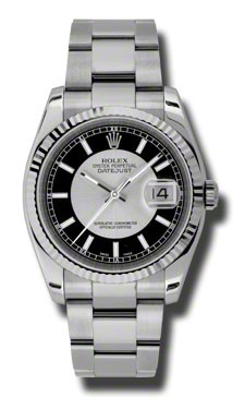 Rolex Datejust SBK Steel Case Automatic Black Face Watch