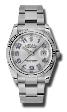 Rolex Datejust 116234SDBLAO Diver Chrono Automatic Silver/White Gold Blend Watch