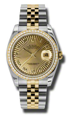 Rolex Datejust Fusion Gold-Steel Automatic Chronograph Jet Black Face Watch