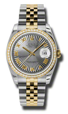 Rolex Datejust Grey Steel & Gold Bezel Automatic Watch - 31mm Timepiece