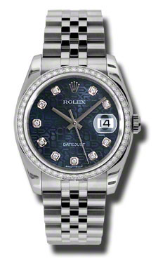 Rolex Datejust Blue Jubilee Automatic Steel Dial 41mm Women's Watch