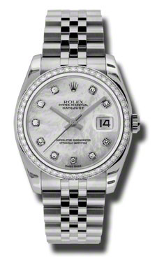 Rolex Datejust 41mm Automatic Gold & Diamond Bezel Silver Dial Replica Watch