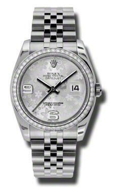 Rolex Datejust 116244SFAJ Lady's Glamour Steel & Diamond Accented Watch